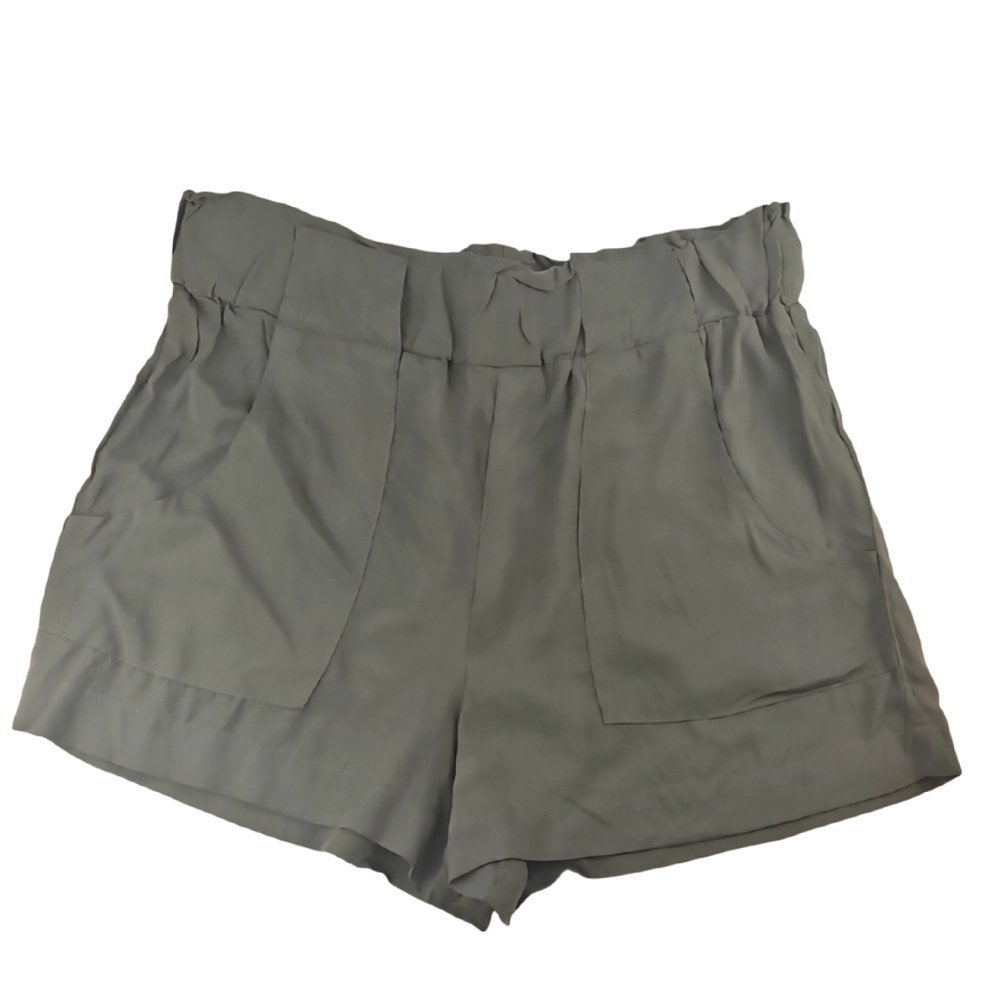 Indigo Rein High Waist Olive Green Shorts with Pockets